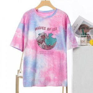 Crew neck print top